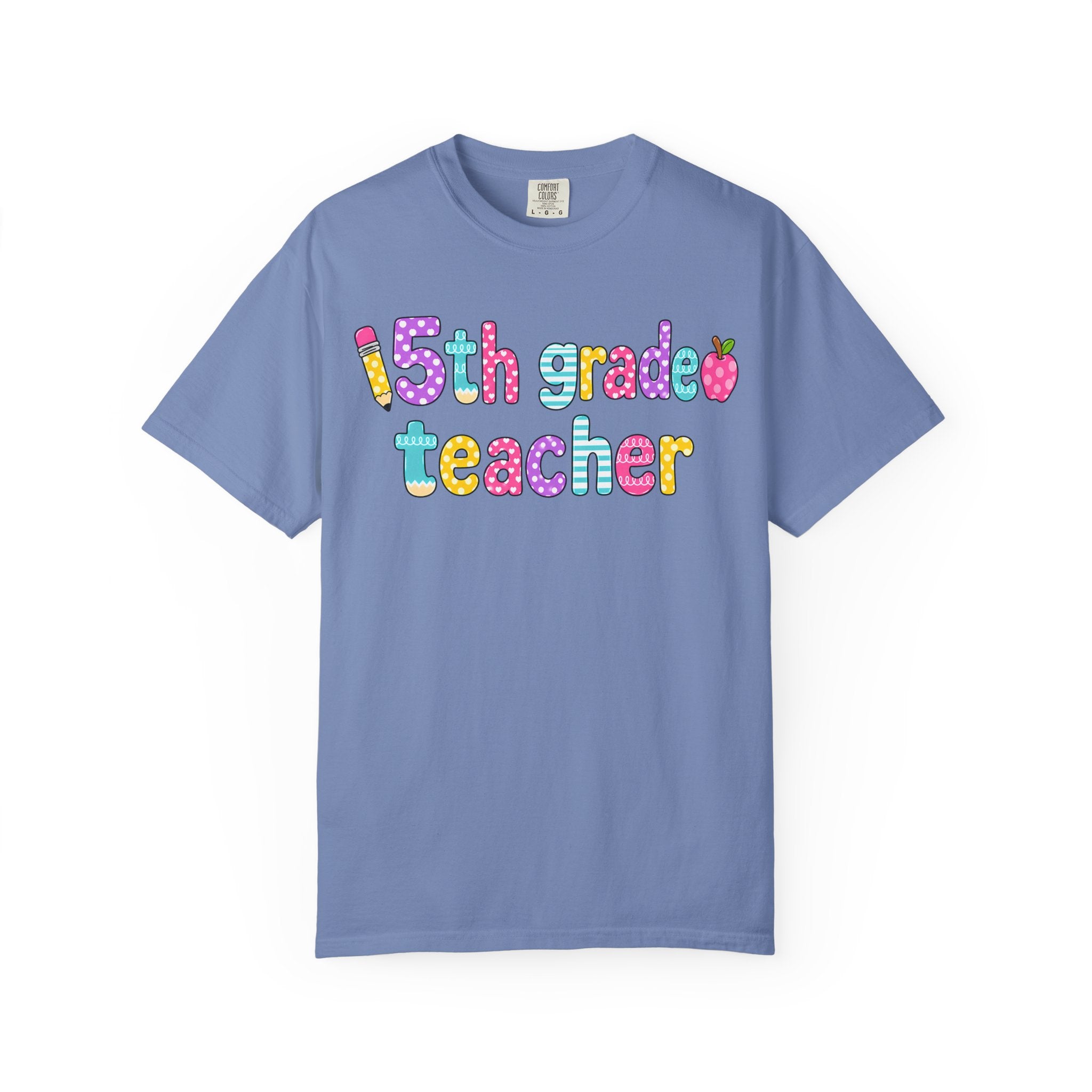 5rd Grade Teacher T-Shirt — "Big Hearts Shape Little Minds" Colorful School Teacher Tee