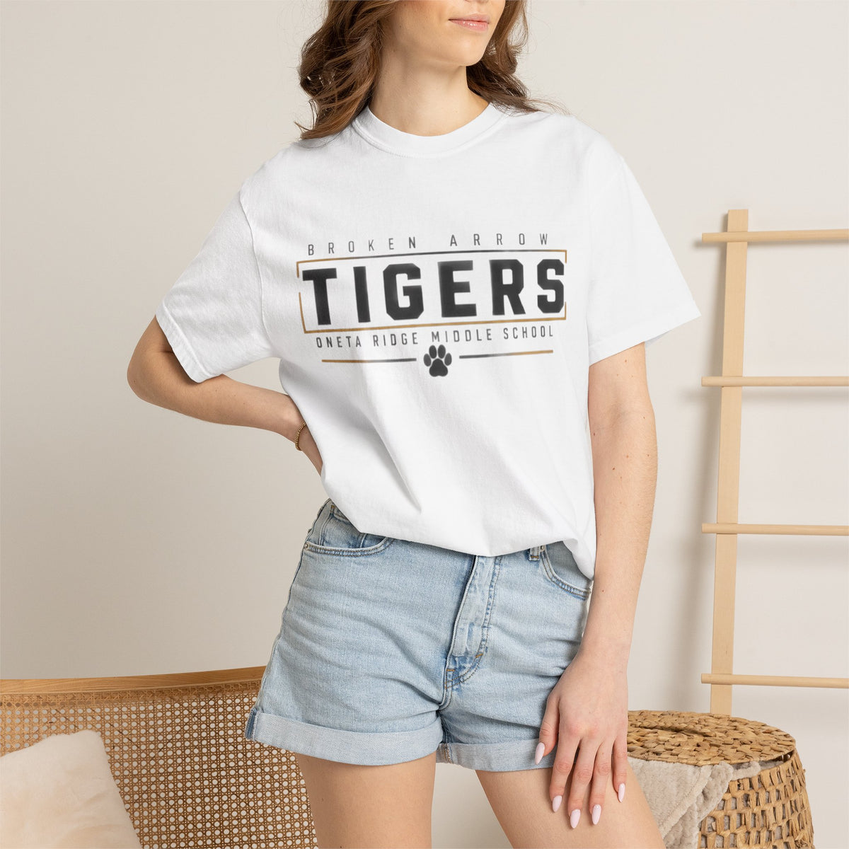 Tigers School Spirit T-Shirt — Broken Arrow Oweta Ridge Middle School Paw Print
