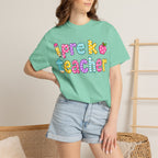 Pre k Teacher T-Shirt — "Big Hearts Shape Little Minds" Colorful School Teacher Tee