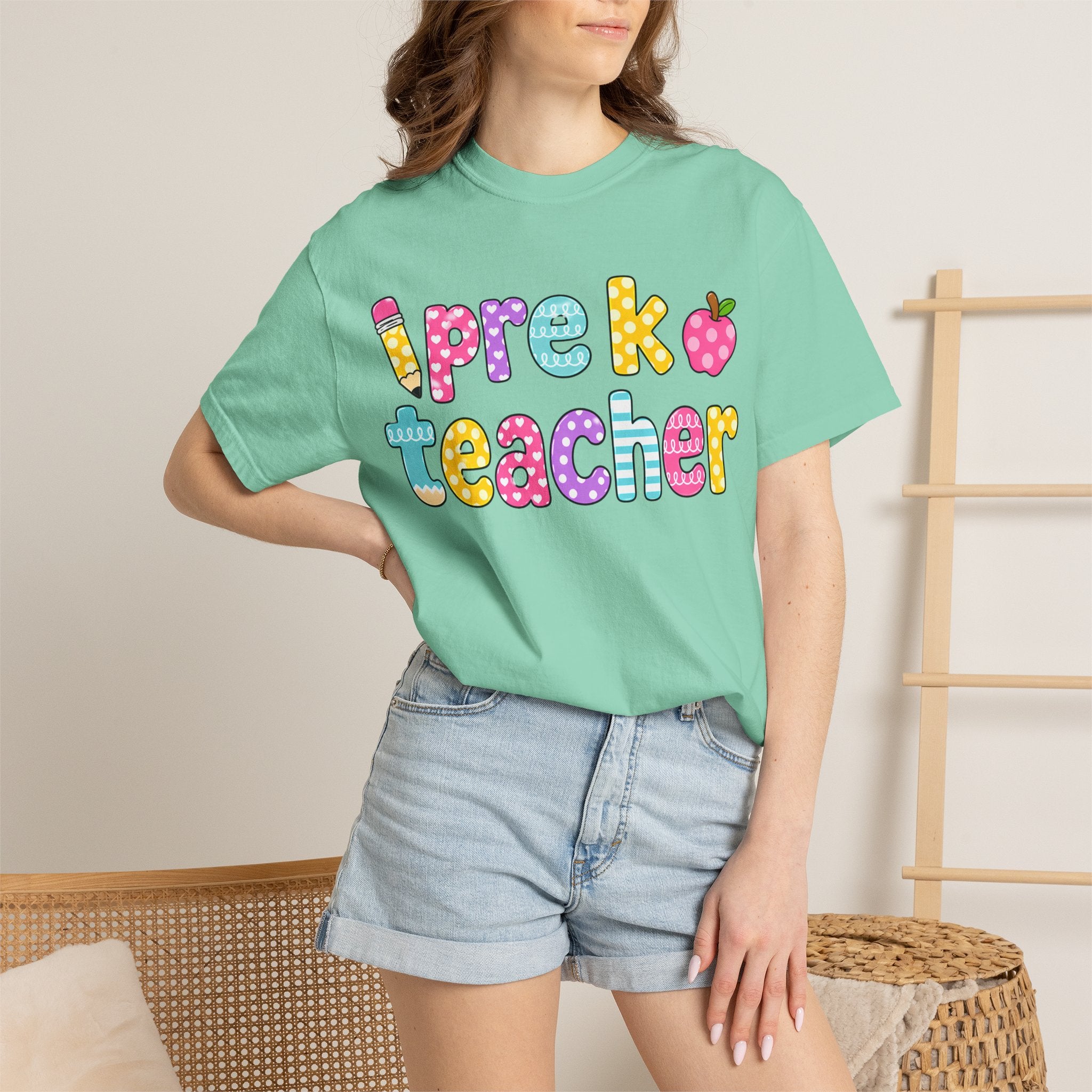 Pre k Teacher T-Shirt — "Big Hearts Shape Little Minds" Colorful School Teacher Tee