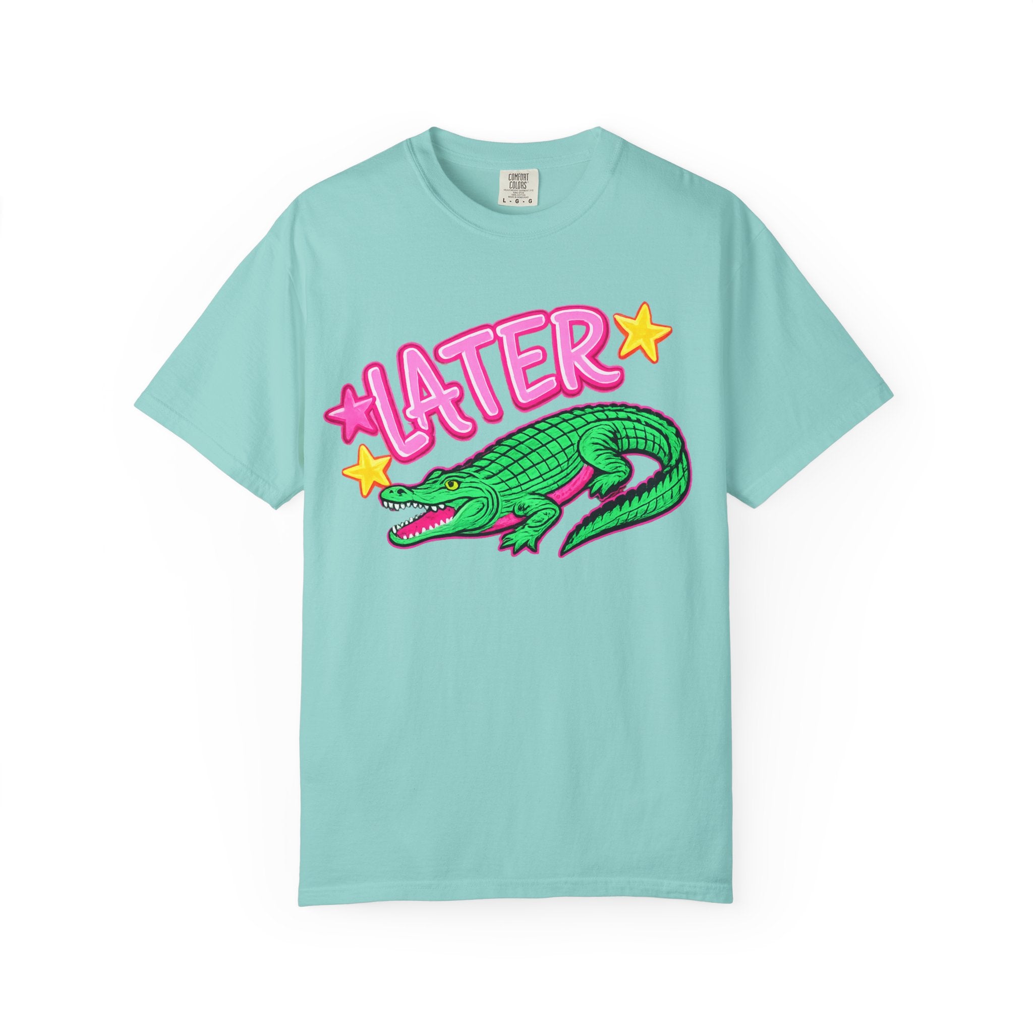 Later, After While Crocodile T-Shirt — Retro Neon Alligator Graphic Tee
