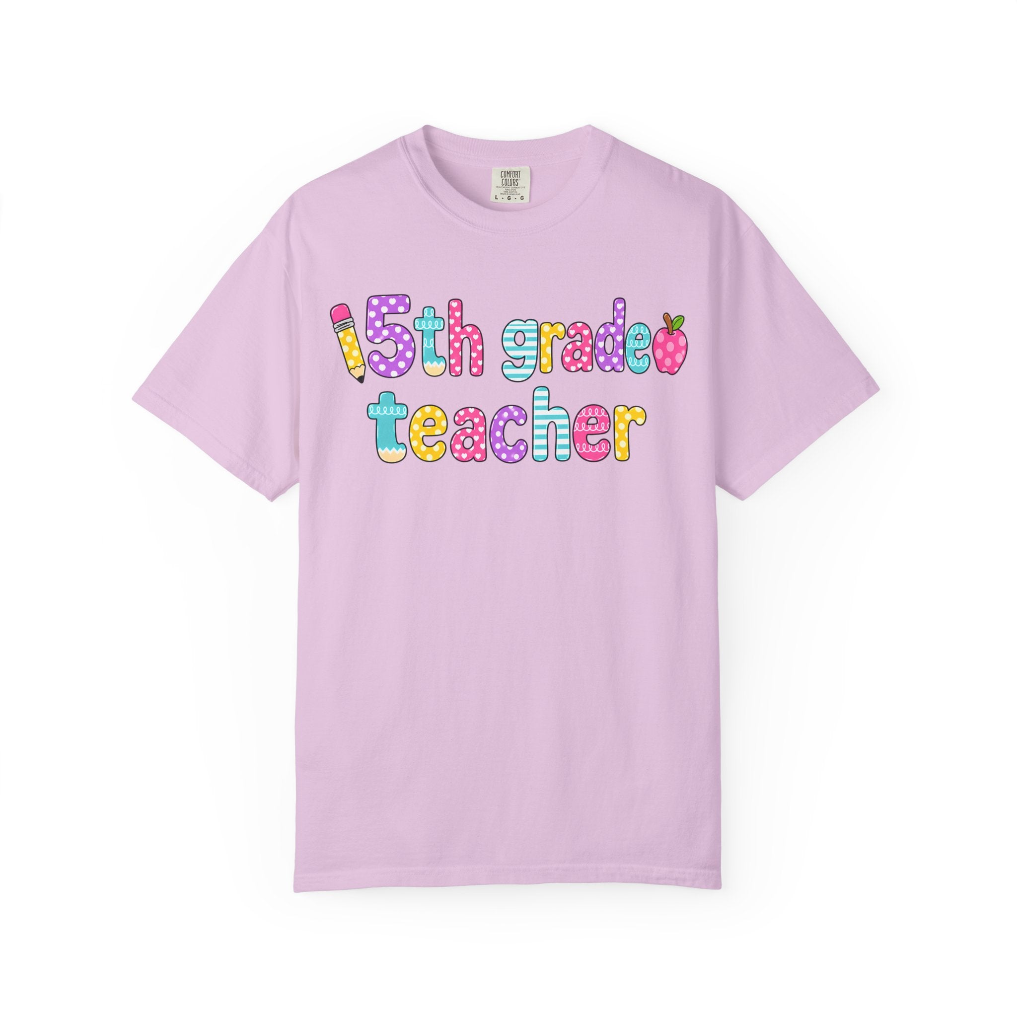 5rd Grade Teacher T-Shirt — "Big Hearts Shape Little Minds" Colorful School Teacher Tee