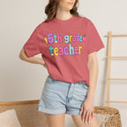 5rd Grade Teacher T-Shirt — "Big Hearts Shape Little Minds" Colorful School Teacher Tee