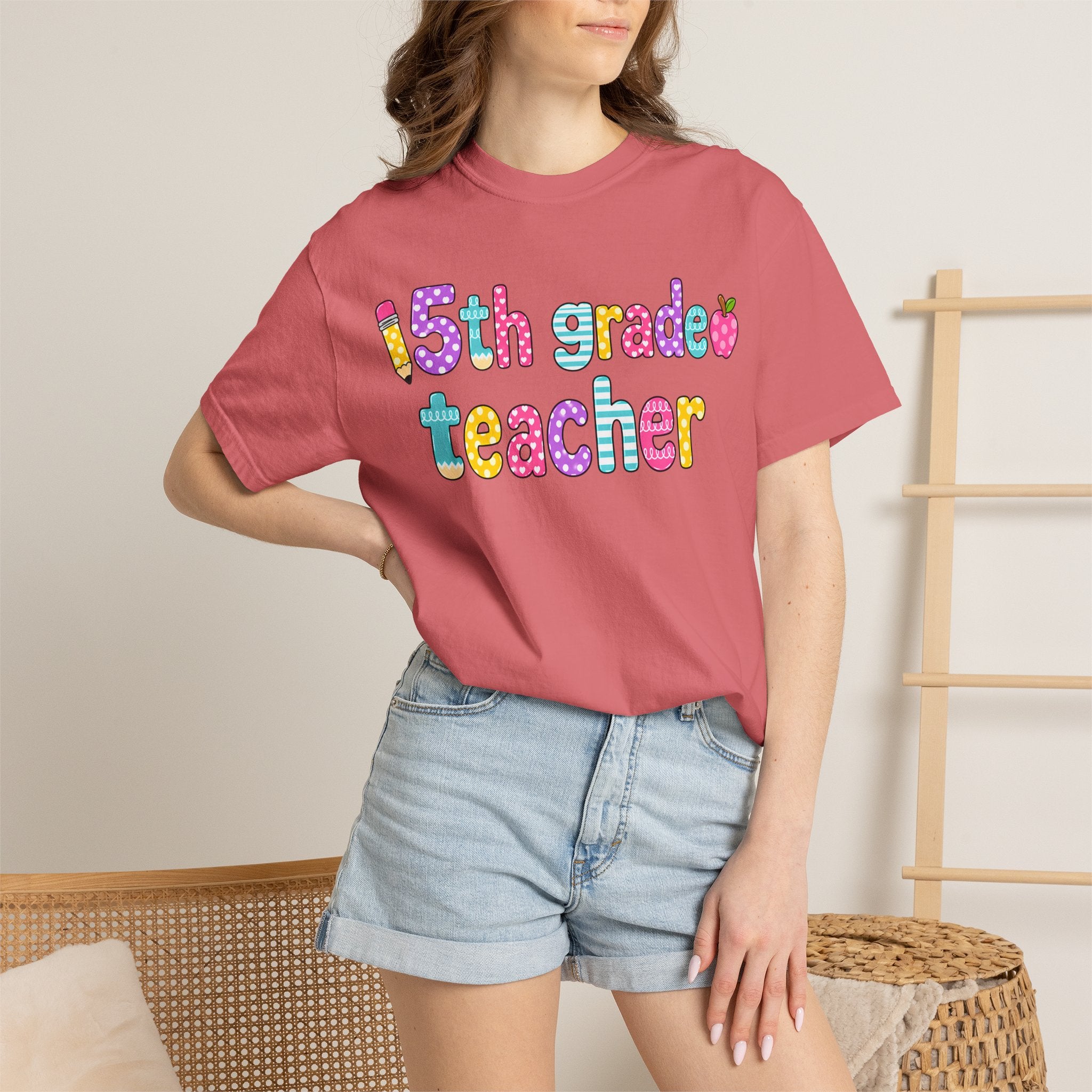5rd Grade Teacher T-Shirt — "Big Hearts Shape Little Minds" Colorful School Teacher Tee