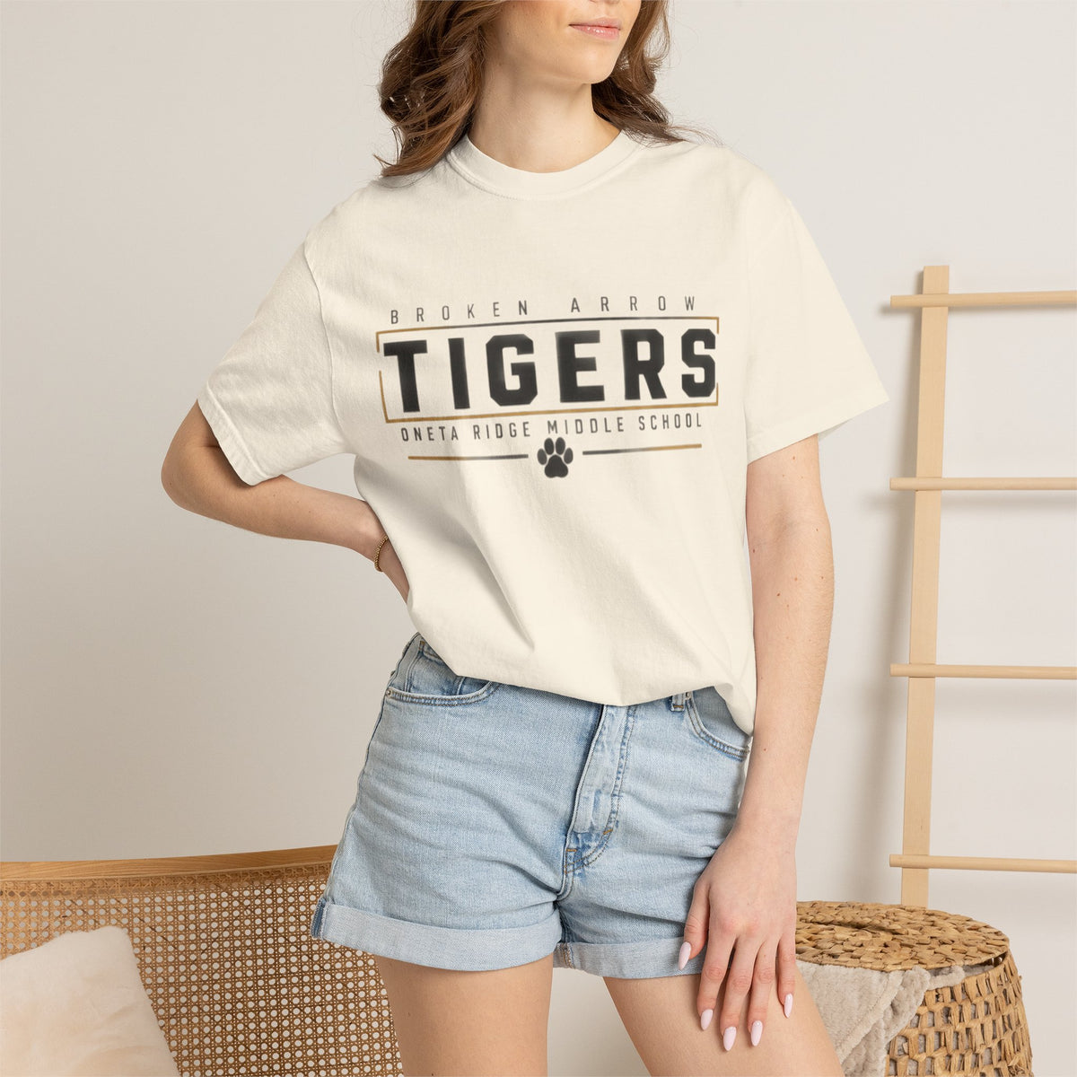 Tigers School Spirit T-Shirt — Broken Arrow Oweta Ridge Middle School Paw Print