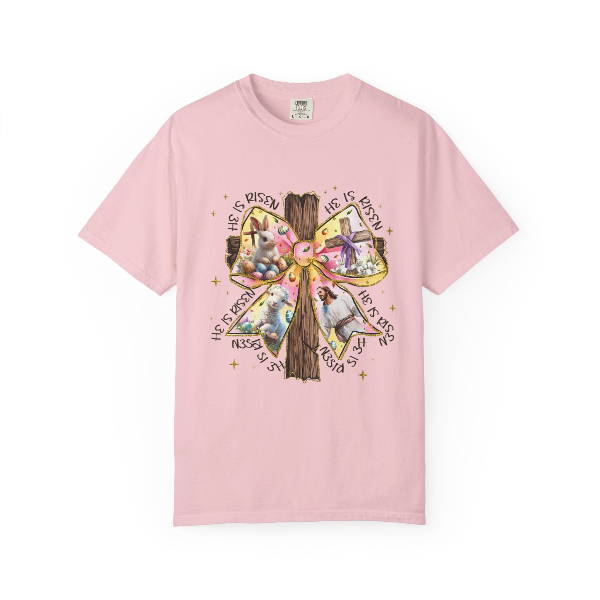 Cross & Ribbon T-Shirt — Jesus is With Us Graphic Tee