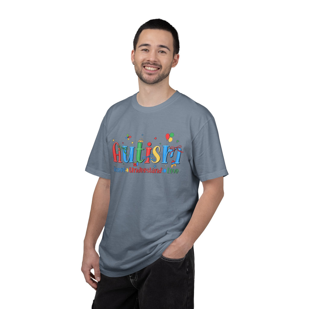 Autism Awareness T-Shirt — "Accept • Understand • Love" Colorful Puzzle Design