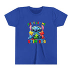 Youth Tee - 'Just Let Me Stim Bro' Cute Stitch Autism Puzzle Pieces