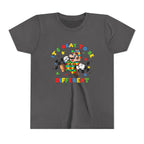 Youth Tee - "It's Okay To Be Different" Rainbow Skate Character Kids T-Shirt