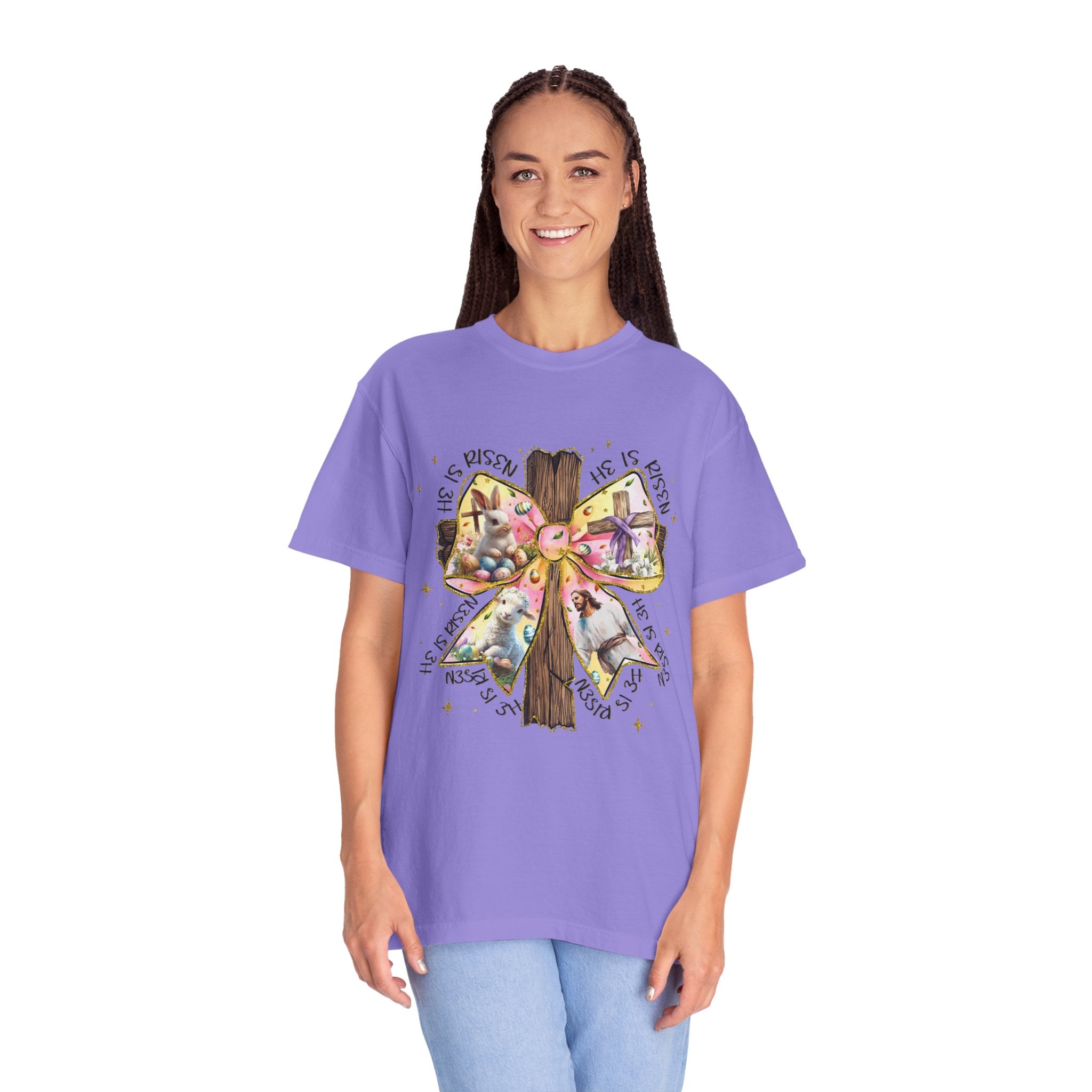 Cross & Ribbon T-Shirt — Jesus is With Us Graphic Tee
