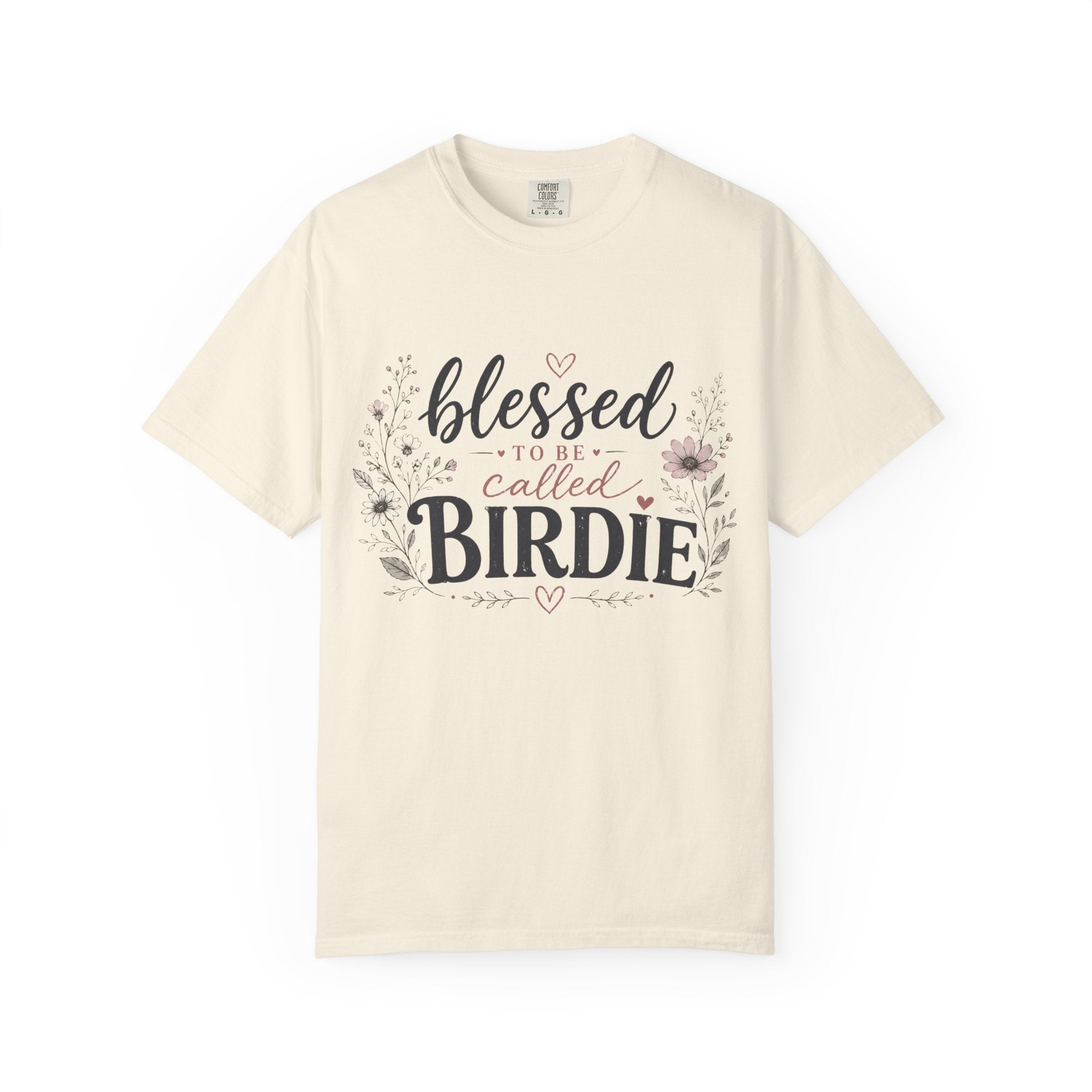 Blessed to Be Called Birdie T-Shirt — Floral Grandmother Gift