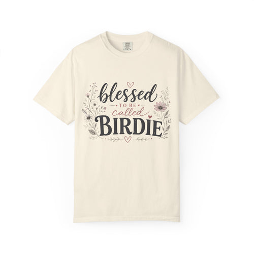 Blessed to Be Called Birdie T-Shirt — Floral Grandmother Gift