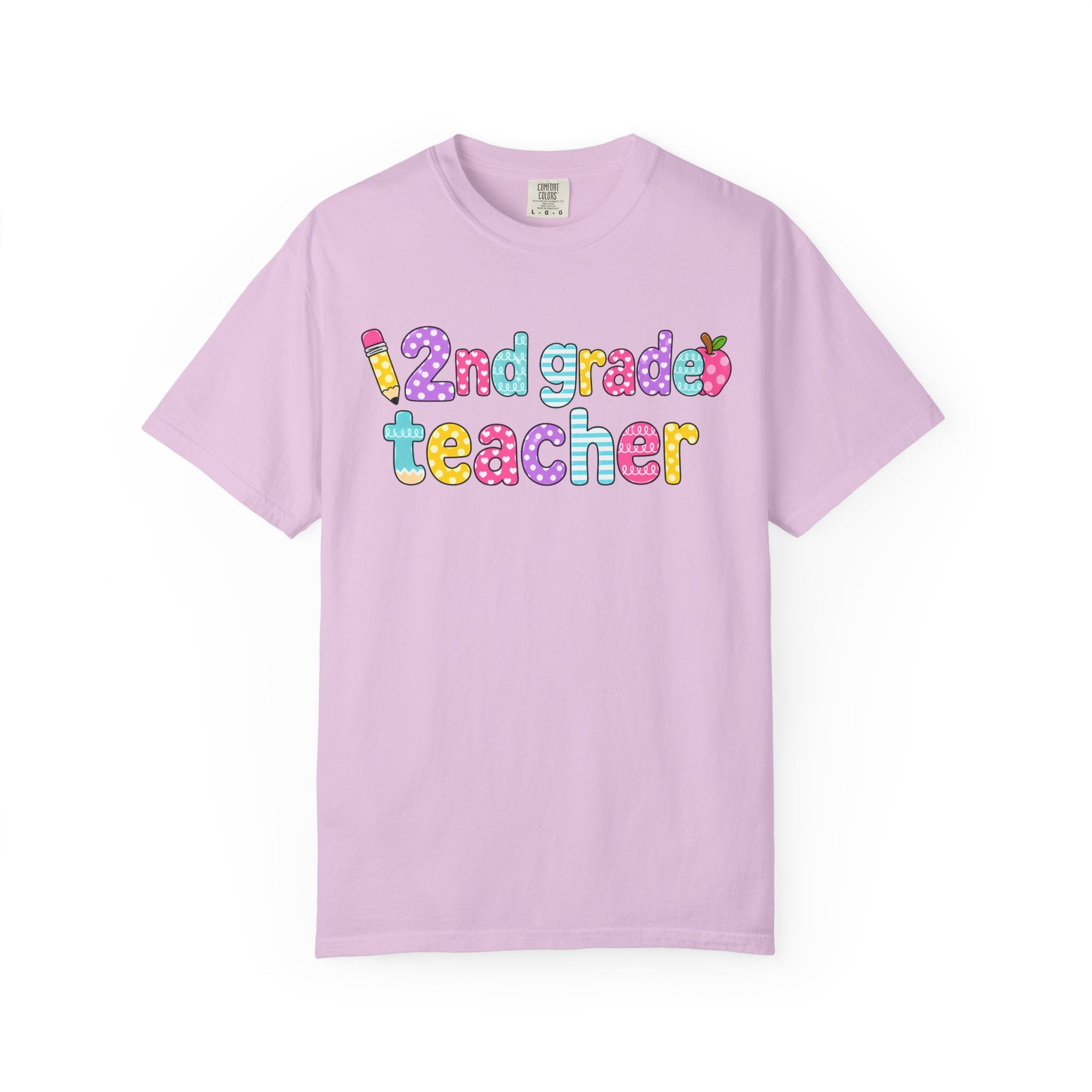 2nd grade Teacher T-Shirt — "Big Hearts Shape Little Minds" Colorful School Teacher Tee