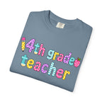 4nd grade Teacher T-Shirt — "Big Hearts Shape Little Minds" Colorful School Teacher Tee