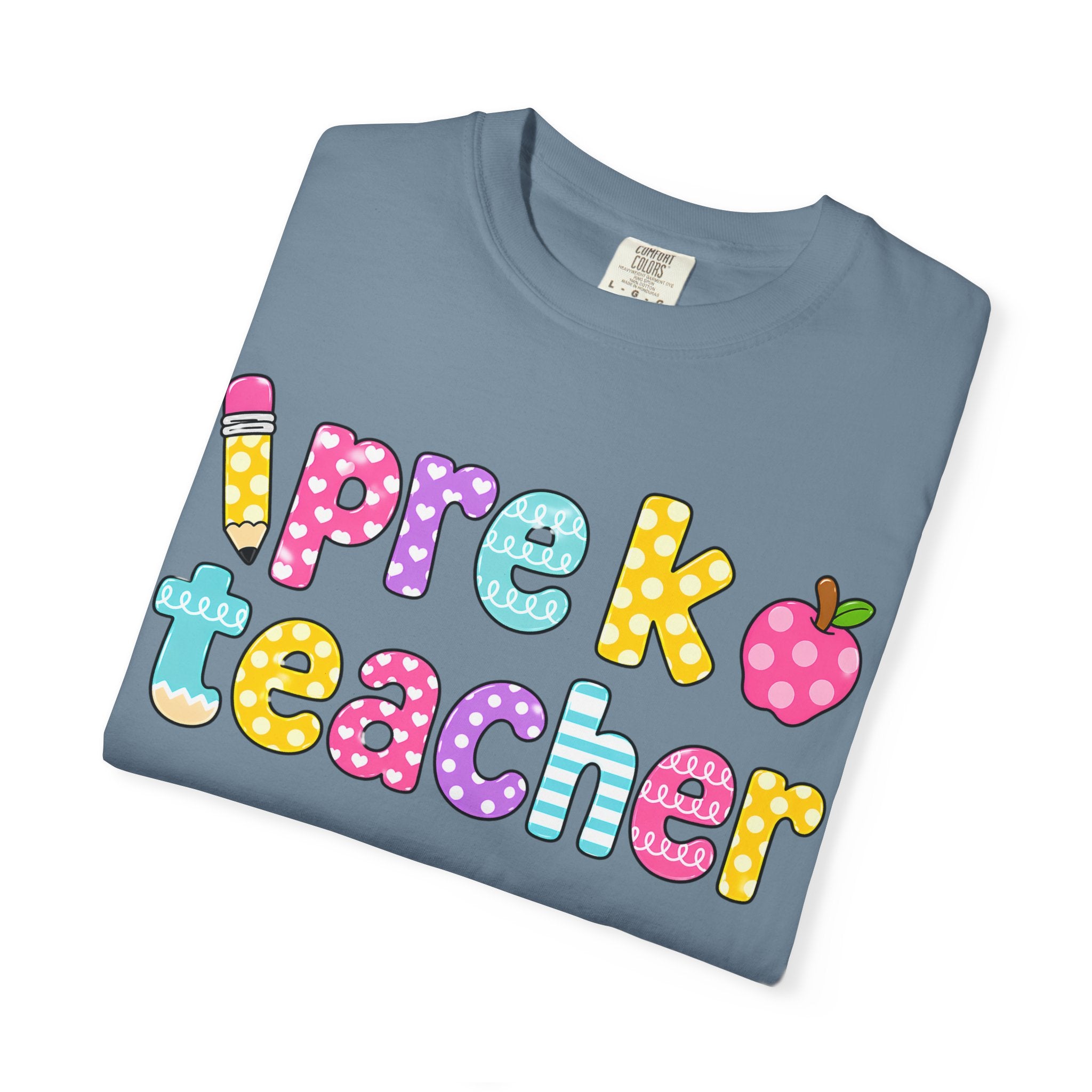 Pre k Teacher T-Shirt — "Big Hearts Shape Little Minds" Colorful School Teacher Tee
