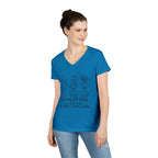Emotion Faces V-Neck T-Shirt — "Regulation Not Expectation" Mental Health Tee