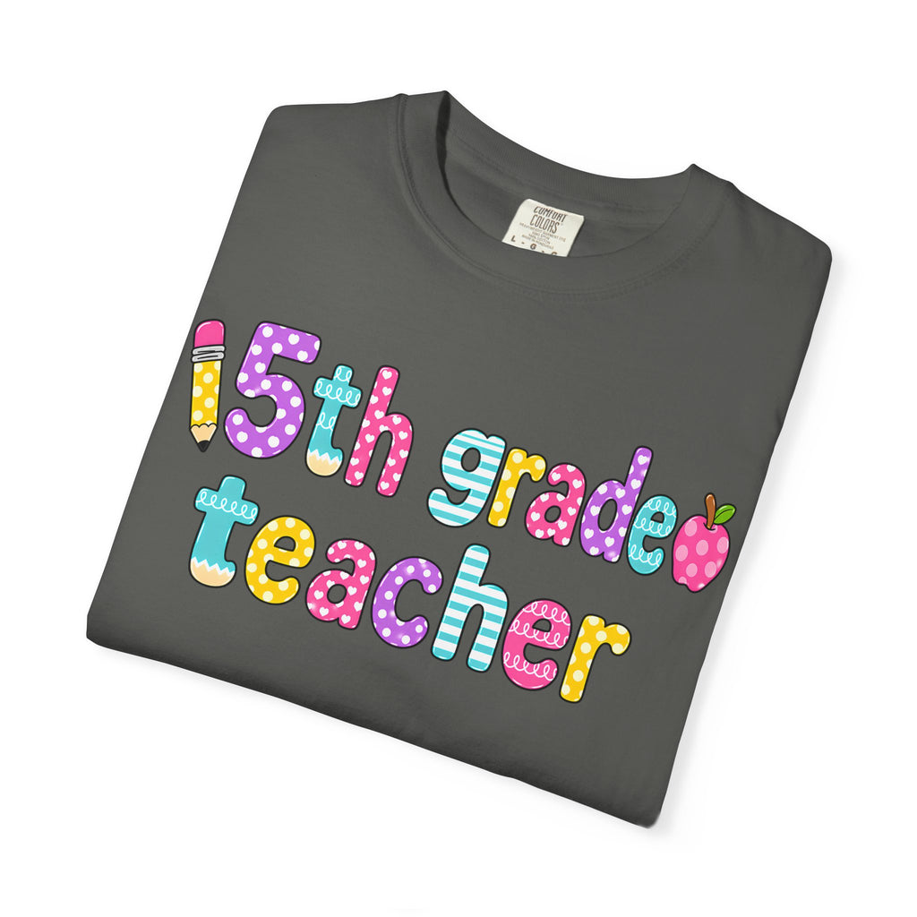 5rd Grade Teacher T-Shirt — "Big Hearts Shape Little Minds" Colorful School Teacher Tee