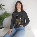 Tigers Crewneck Sweatshirt – Tiger Face with American Flag Stripe Graphic
