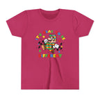 Youth Tee - "It's Okay To Be Different" Rainbow Skate Character Kids T-Shirt