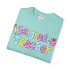 1st Grade Teacher T-Shirt — "Big Hearts Shape Little Minds" Colorful School Teacher Tee
