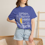 T-Shirt — "My Favorite People Call Me Birdie" Floral Graphic Tee
