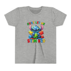 Youth Tee - 'Just Let Me Stim Bro' Cute Stitch Autism Puzzle Pieces