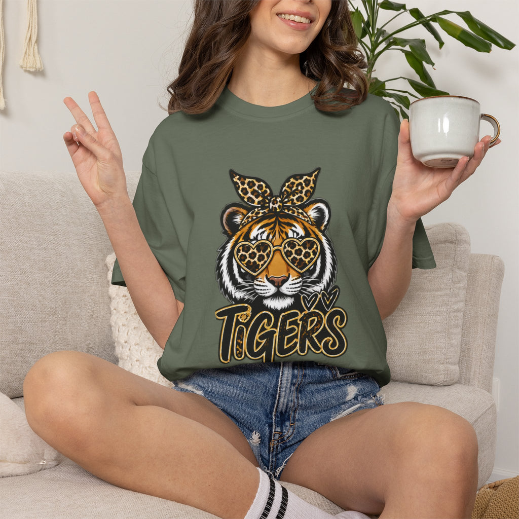 Tigers Leopard-Print Tiger Graphic Tee