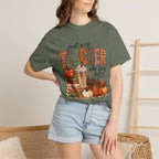 Fall Teacher T-Shirt - "Just a Teacher Who Loves Fall" Autumn Classroom Tee