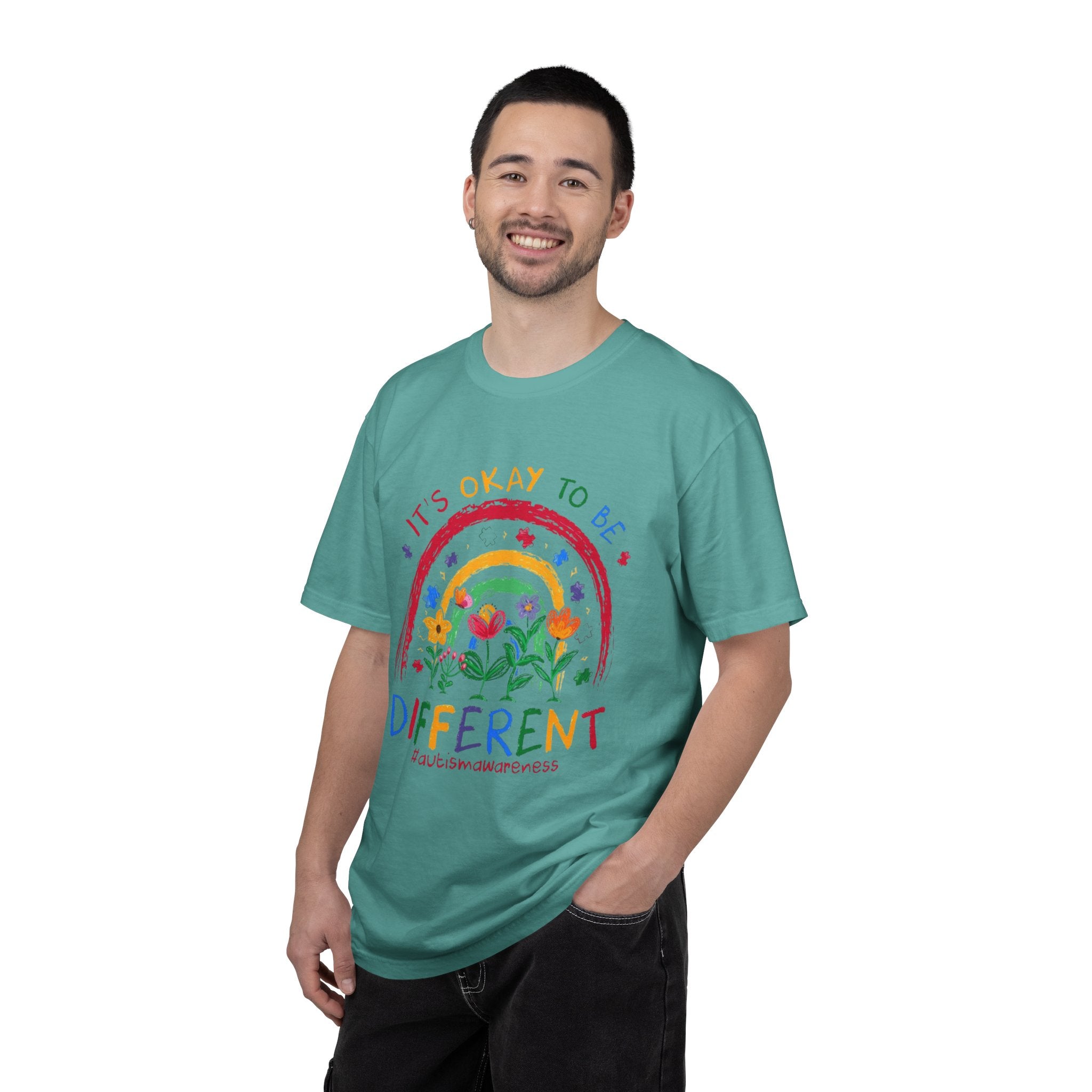 It's Okay To Be Different T-Shirt — Rainbow Autism Awareness Tee