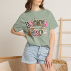 Broken Arrow Graphic T‑Shirt — Retro Patchwork Lettering Tee
