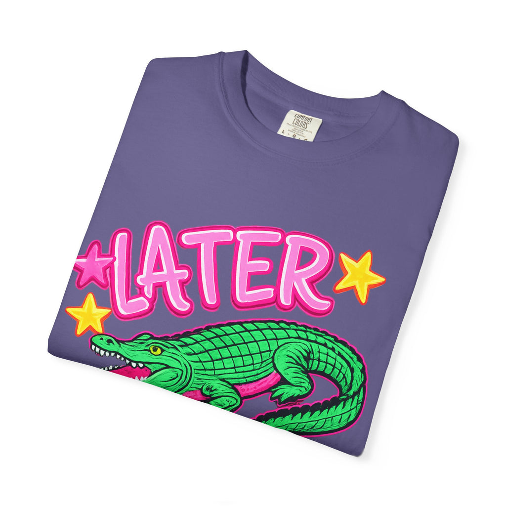 Later, After While Crocodile T-Shirt — Retro Neon Alligator Graphic Tee