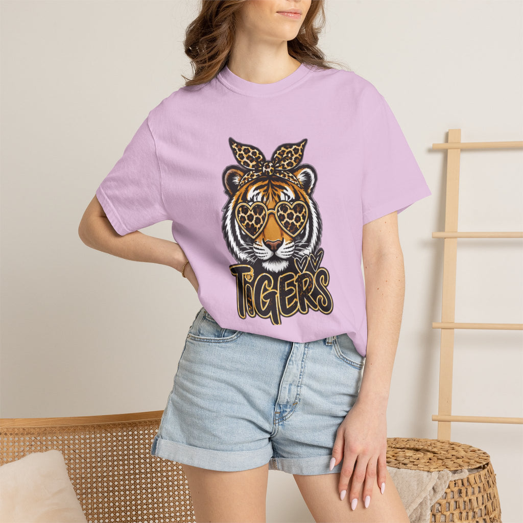 Tigers Leopard-Print Tiger Graphic Tee