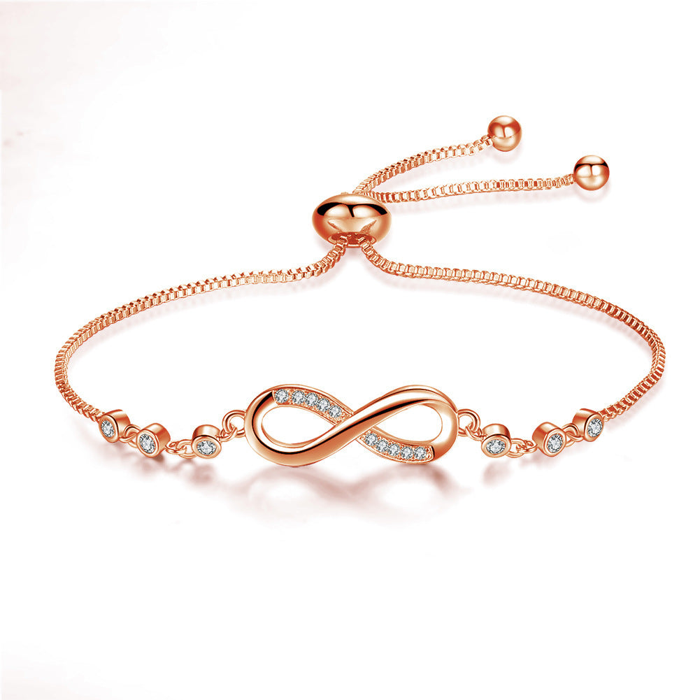 Adjustable Zircon Copper Bracelet