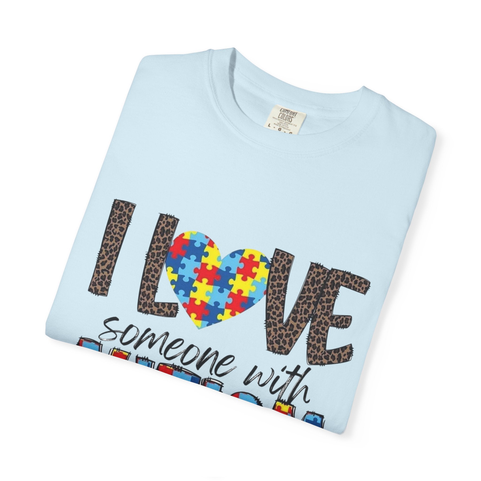 I Love Someone With Autism T-Shirt — Autism Awareness Puzzle Heart Tee