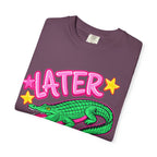 Later, After While Crocodile T-Shirt — Retro Neon Alligator Graphic Tee