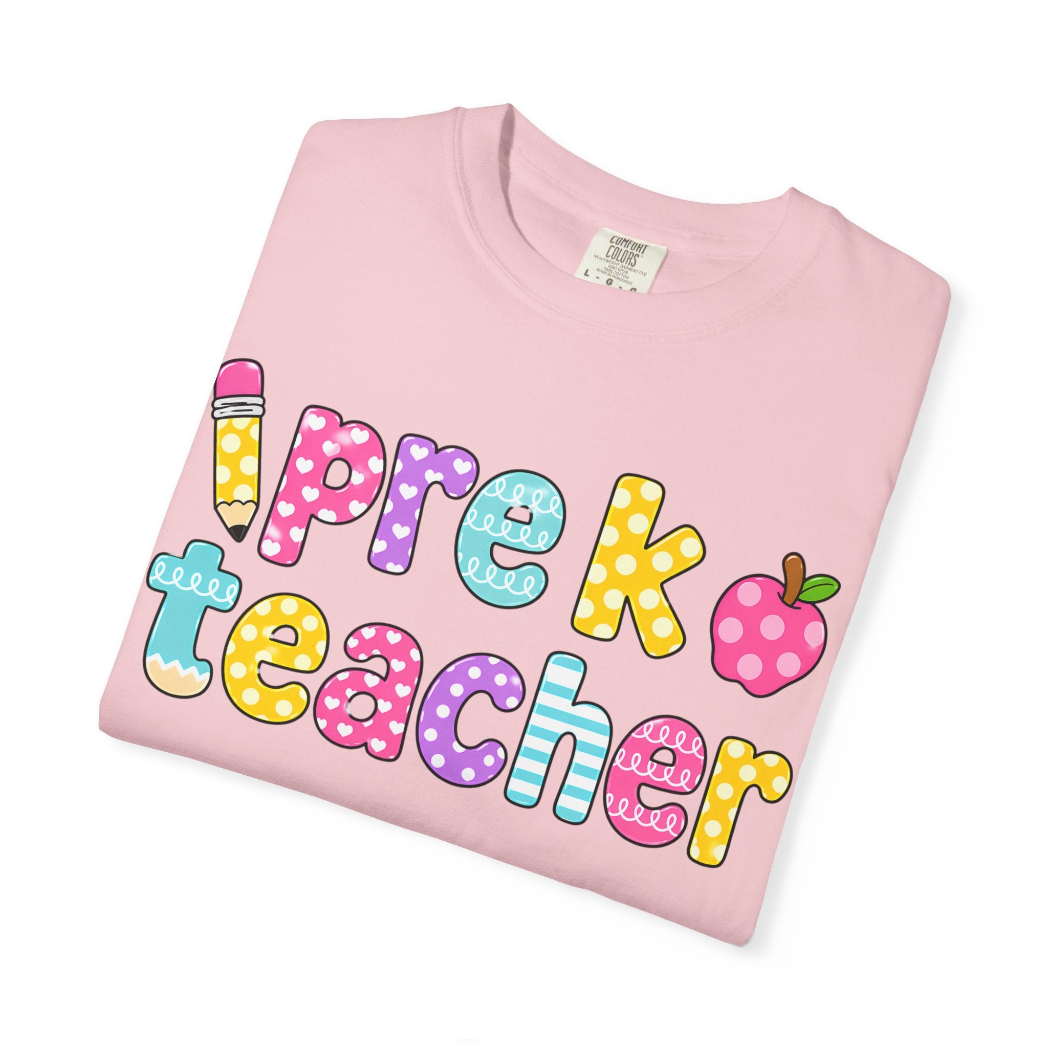 Pre k Teacher T-Shirt — "Big Hearts Shape Little Minds" Colorful School Teacher Tee