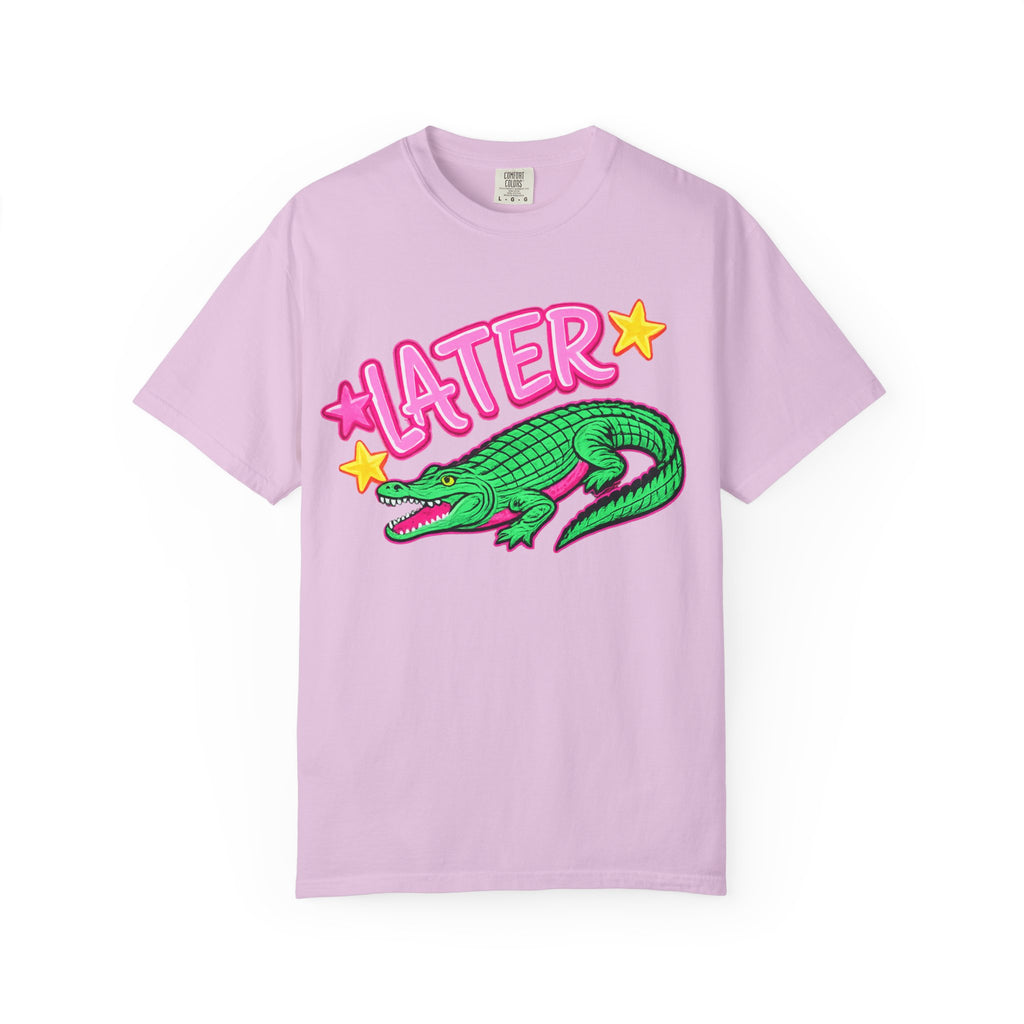 Later, After While Crocodile T-Shirt — Retro Neon Alligator Graphic Tee