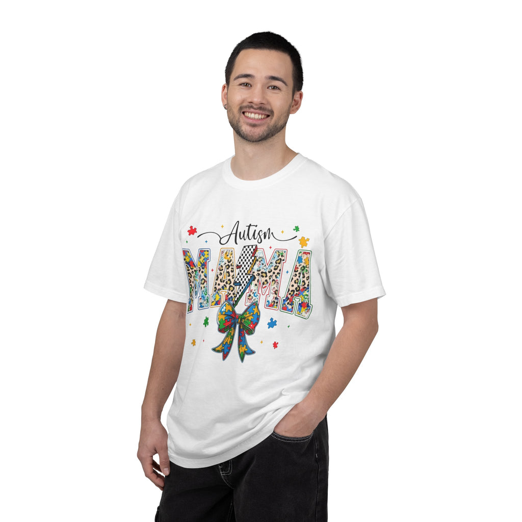 Autism Mama T-Shirt — Colorful Puzzle Ribbon Mom Tee