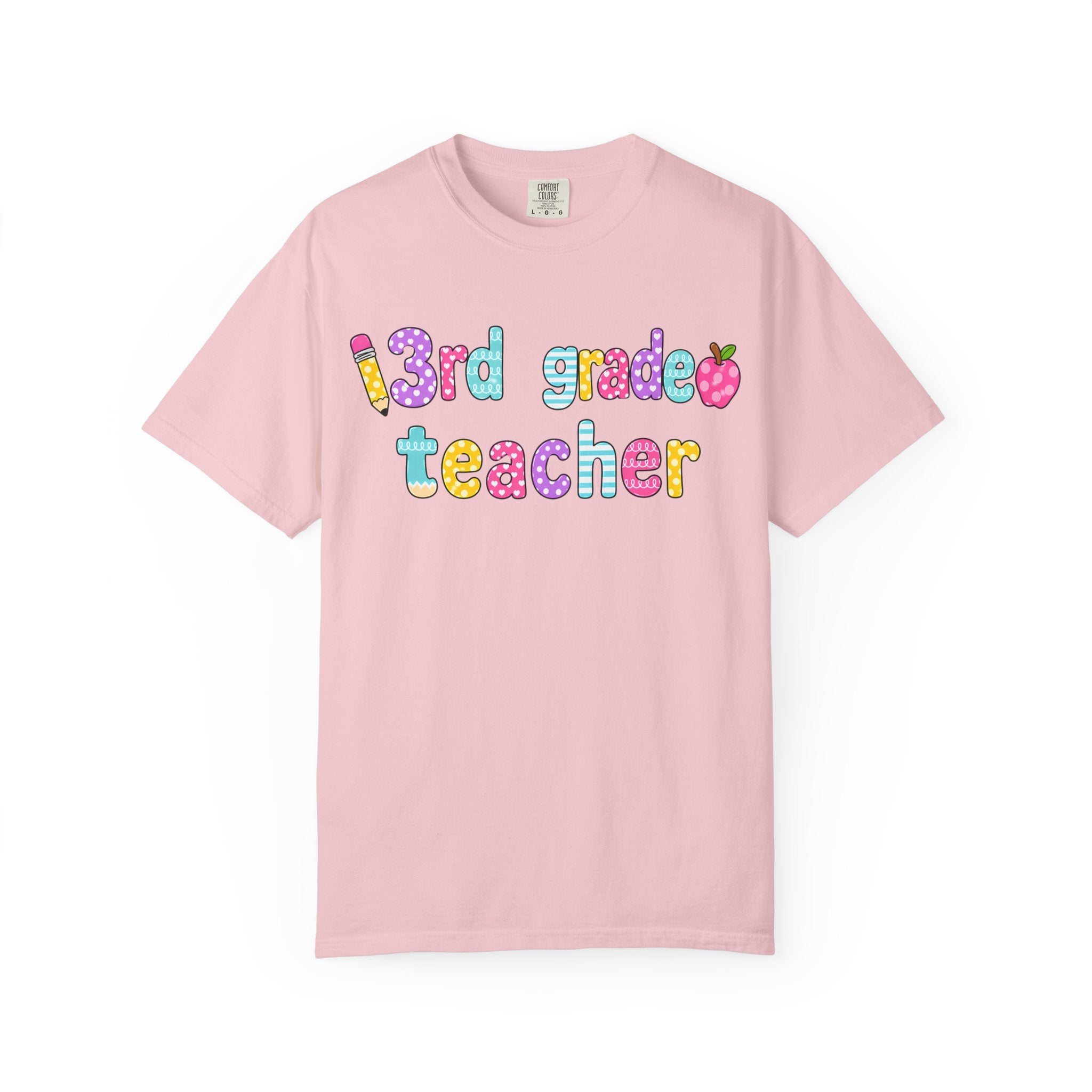 3rd Grade Teacher T-Shirt — "Big Hearts Shape Little Minds" Colorful School Teacher Tee