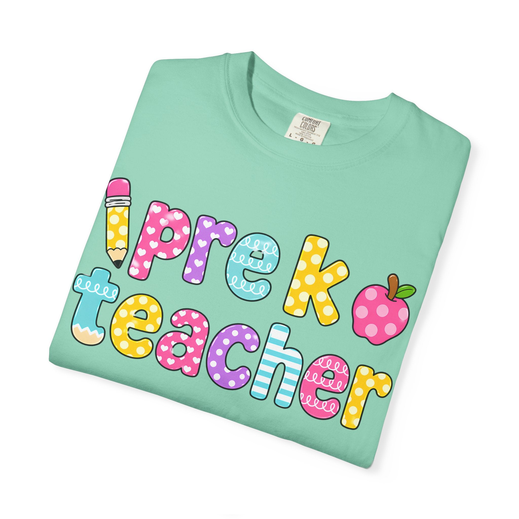 Pre k Teacher T-Shirt — "Big Hearts Shape Little Minds" Colorful School Teacher Tee