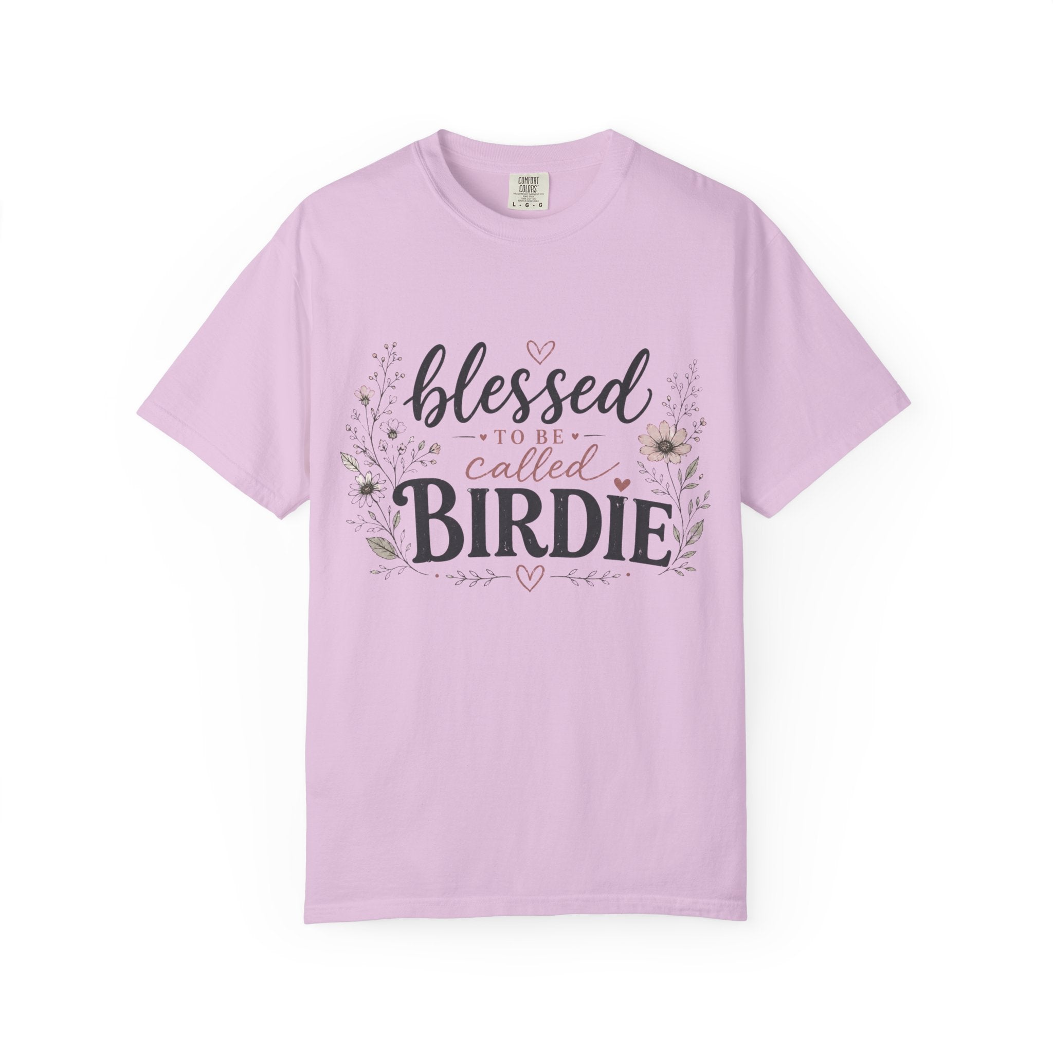 Blessed to Be Called Birdie T-Shirt — Floral Grandmother Gift