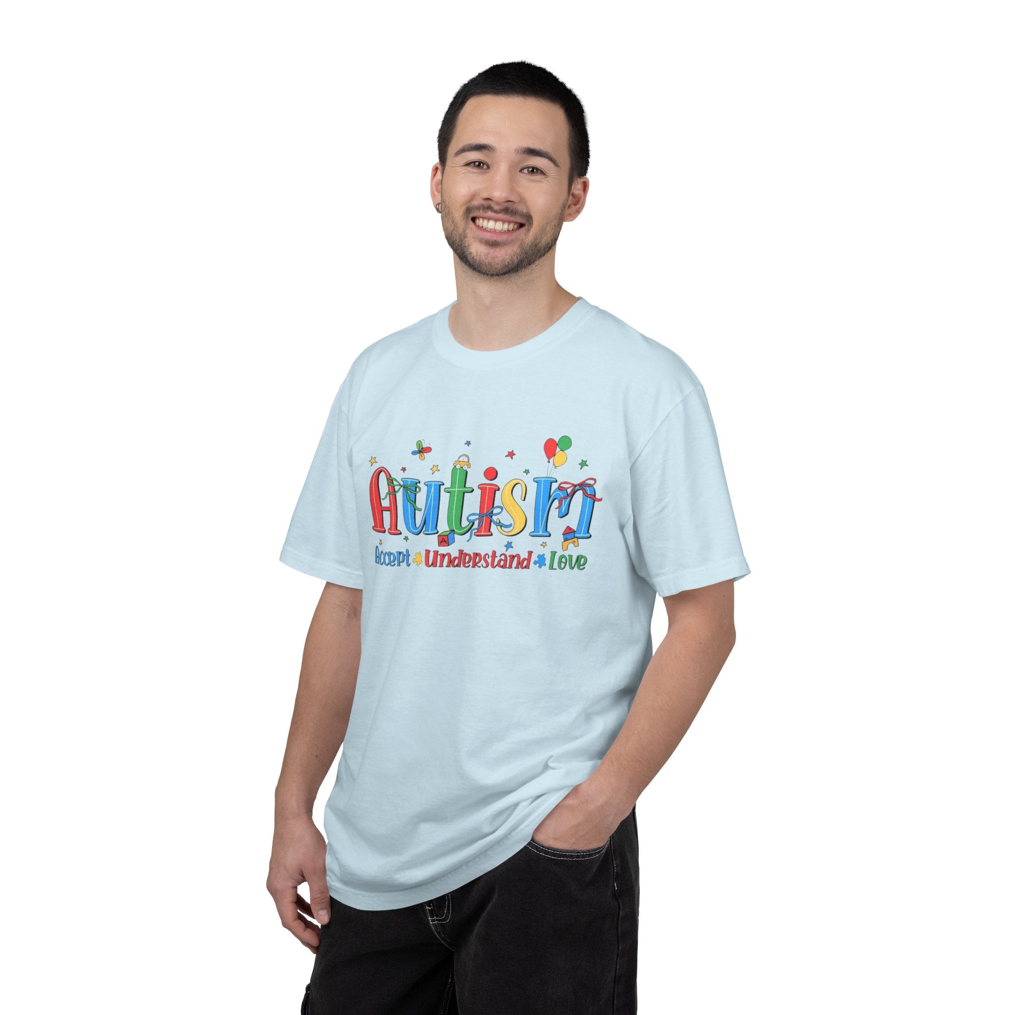 Autism Awareness T-Shirt — "Accept • Understand • Love" Colorful Puzzle Design