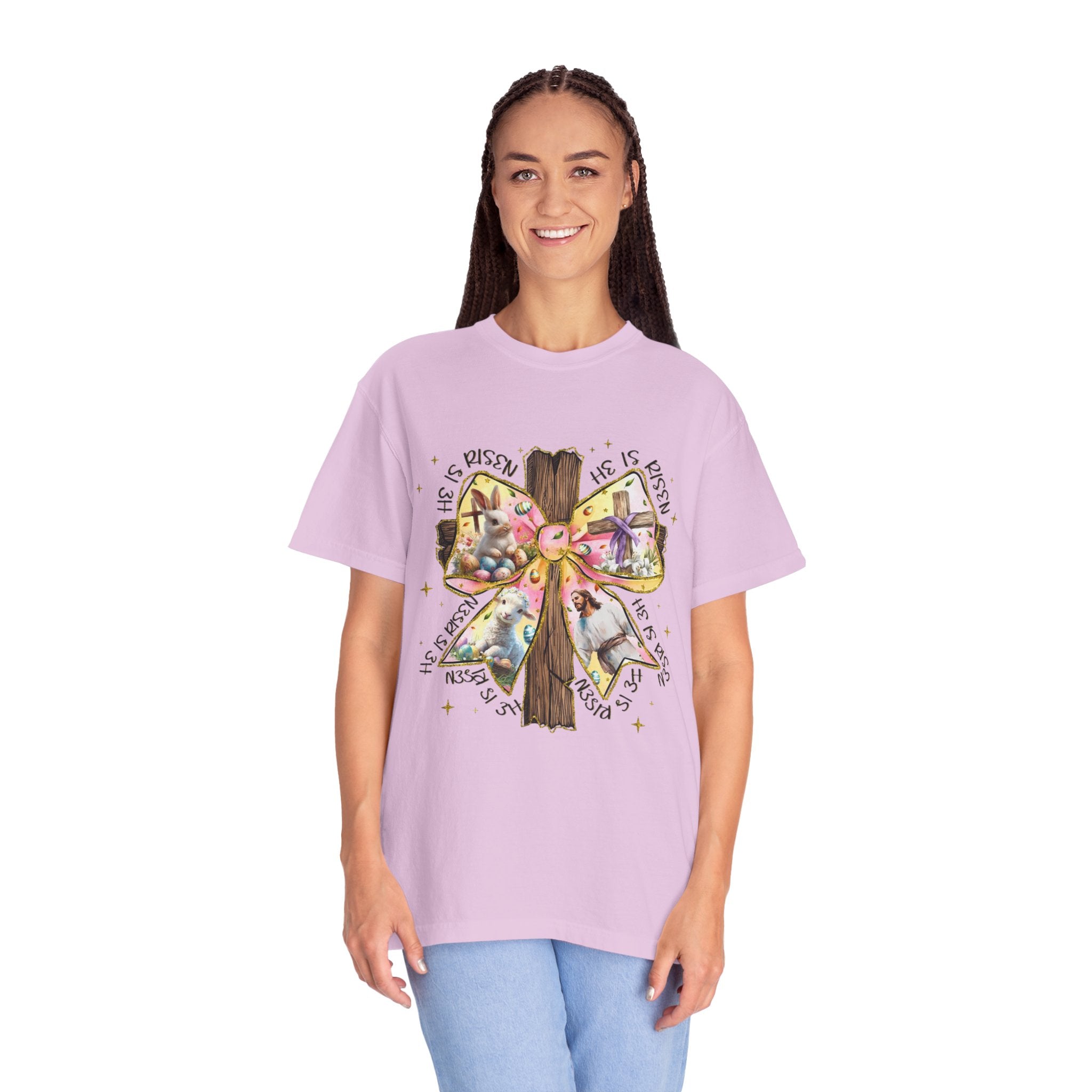 Cross & Ribbon T-Shirt — Jesus is With Us Graphic Tee
