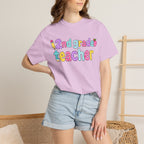 2nd grade Teacher T-Shirt — "Big Hearts Shape Little Minds" Colorful School Teacher Tee