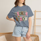 Broken Arrow Graphic T‑Shirt — Retro Patchwork Lettering Tee