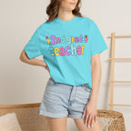 2nd grade Teacher T-Shirt — "Big Hearts Shape Little Minds" Colorful School Teacher Tee