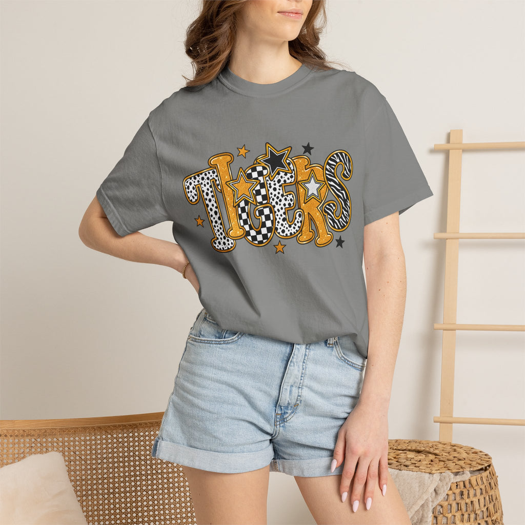 T-Shirt — 'Tigers' Retro Leopard Print Graphic Tee