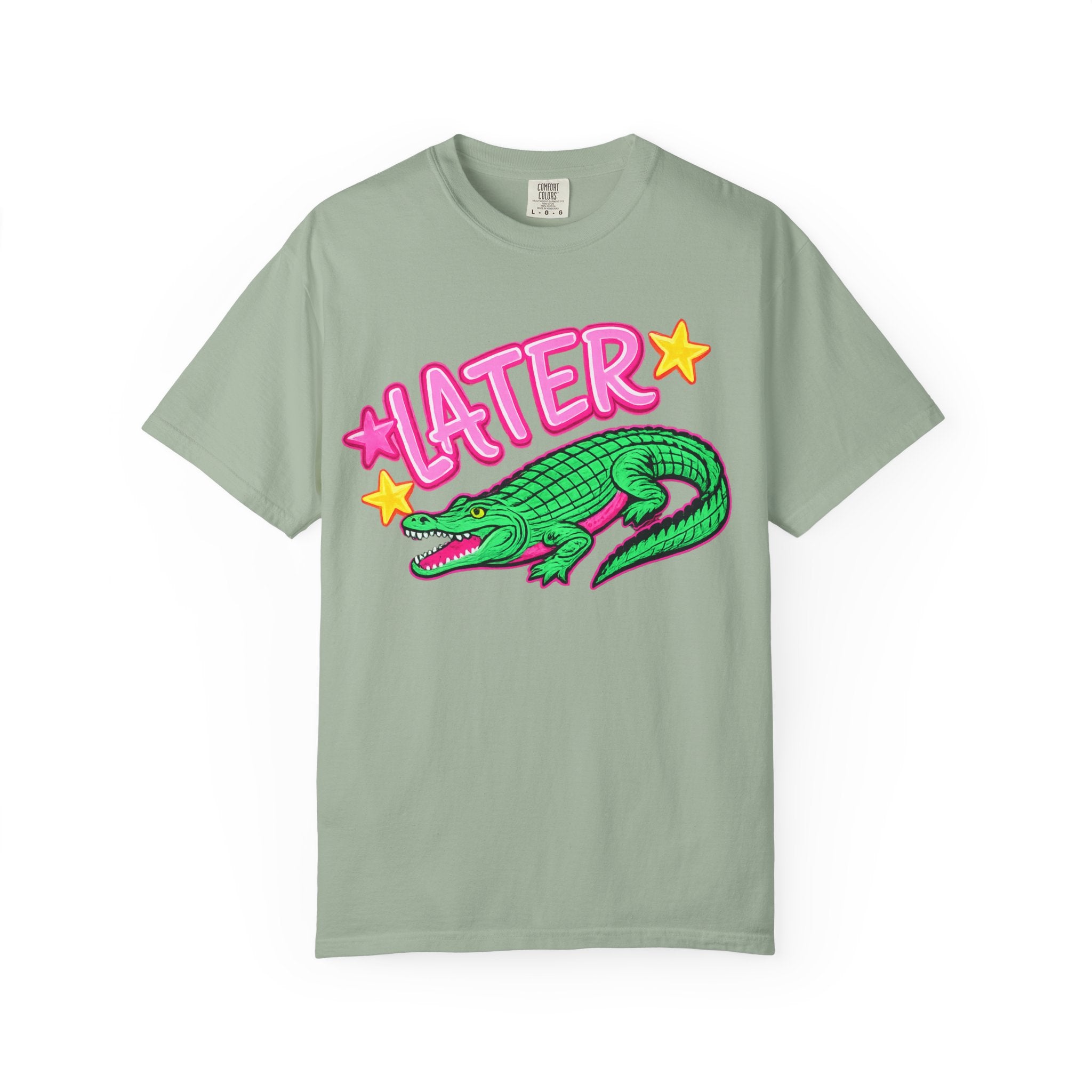 Later, After While Crocodile T-Shirt — Retro Neon Alligator Graphic Tee