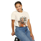 Fall Graphic T-Shirt — "Just a Girl Who Loves Fall" Pumpkin & Coffee Tee
