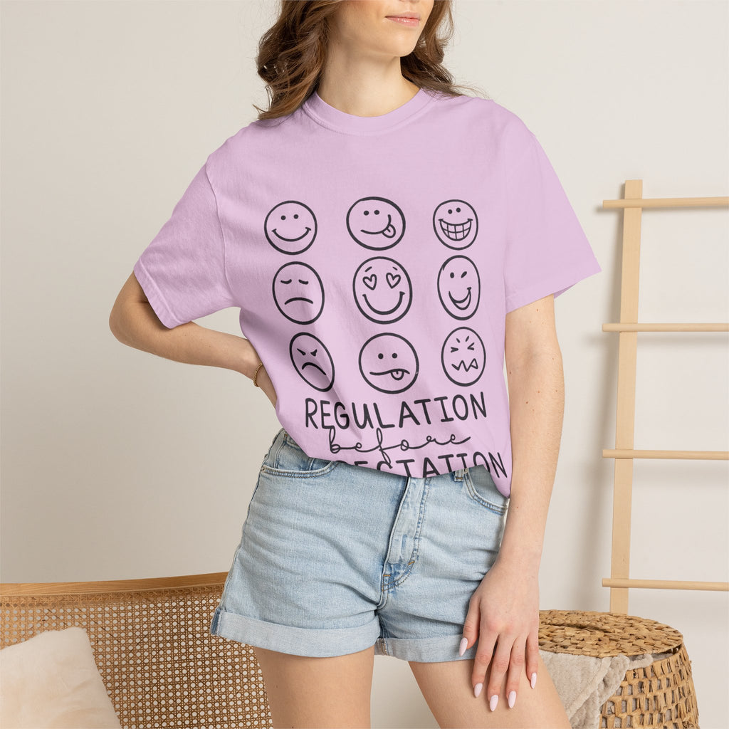 T-Shirt — "Regulation Before Expectation" Emotional Wellness Tee